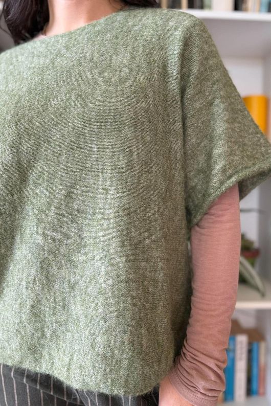 Clemmie Box Knit Moss Marl